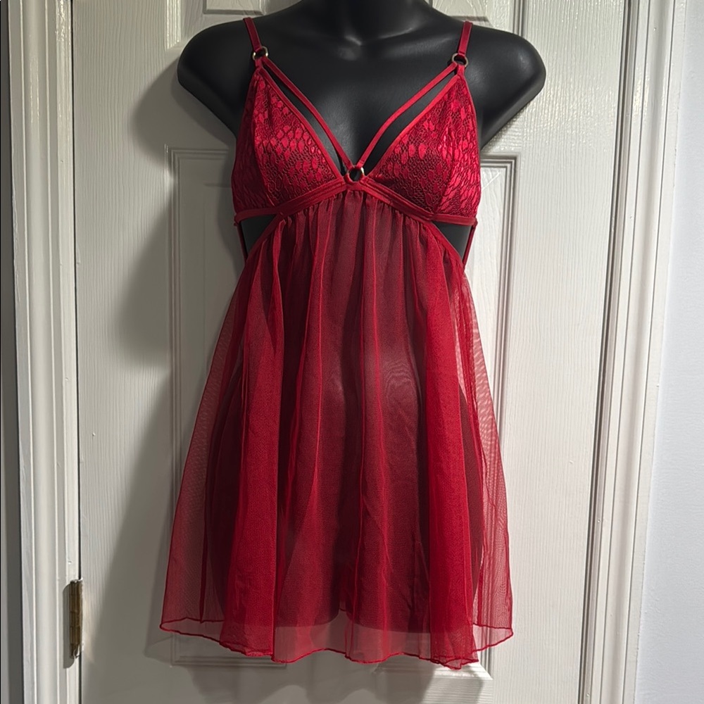 Victoria's Secret Red Lace Chemise Intimates - Picture 1 of 7
